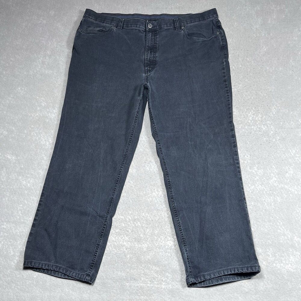 Hiltl Trousers Jeans Mens Size 44 Black Ultimate Stretch Denim Straight Relaxed